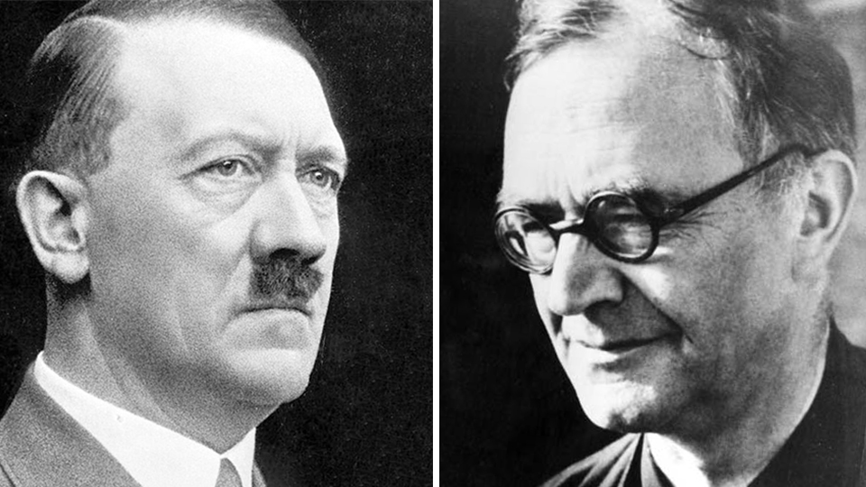 아돌프 히틀러(왼쪽)와 칼 바르트