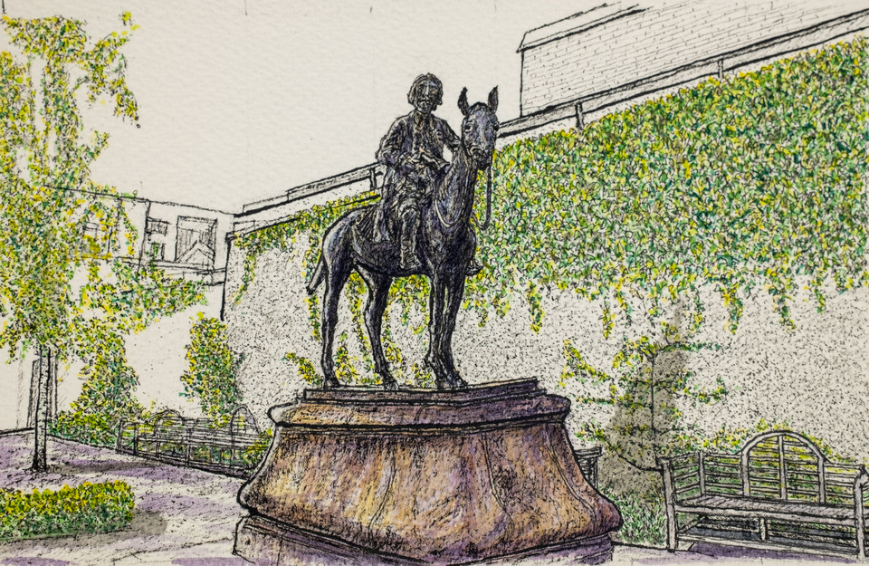 〔그림1〕 존 웨슬리는 말을 타고 사방으로 복음을 전하러 다녔다.