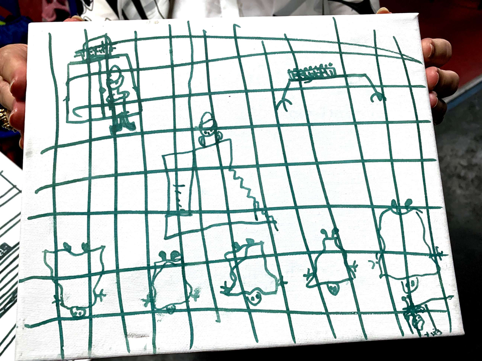 구금된 아동들이 그린 그림. 구금이 아동의 정서에 미치는 영향을 단적으로 볼 수 있다. (사진: 미국 소아과 학회(AAP) 제공)